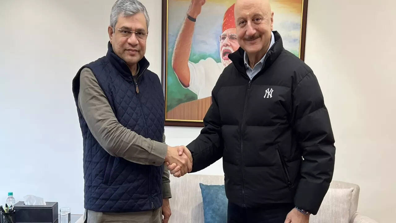 Ahead Of Emergency Release, Anupam Kher Meets Union Minister Ashwini Vaishnaw