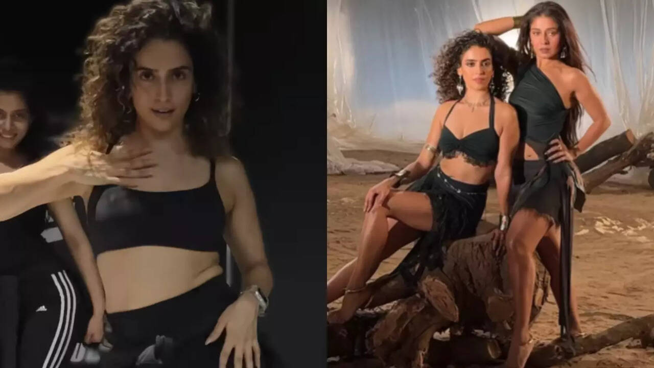 Sanya Malhotra Treats Fans With Behind-The-Scenes Shots From Sunidhi Chauhan's Chartbuster Aankh, Fans Call It 'Killer'