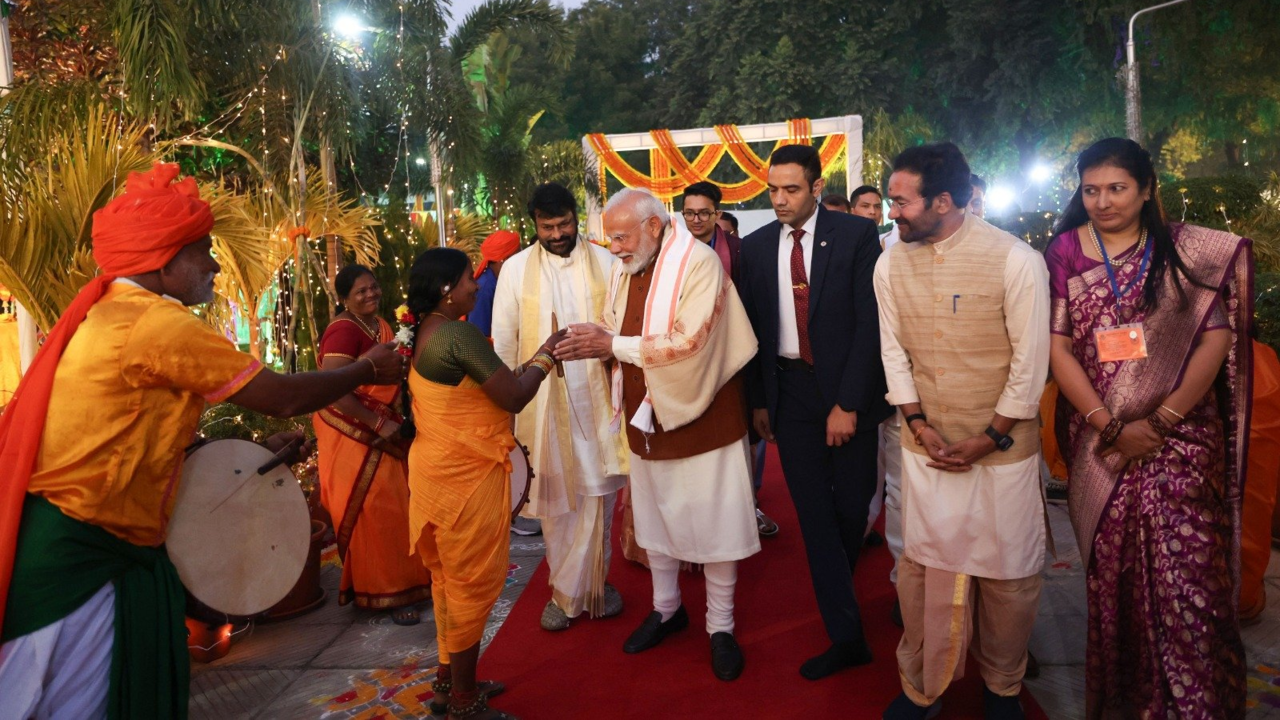 Chiranjeevi Celebrates Pongal With PM Narendra Modi, PV Sindhu In Delhi. See PICS