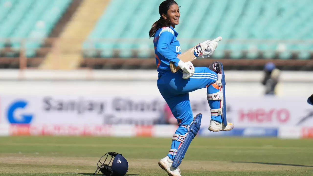 Jemimah Rodrigues celebrates her maiden ODI century in a bilateral against Ireland. Courtesy: BCCI