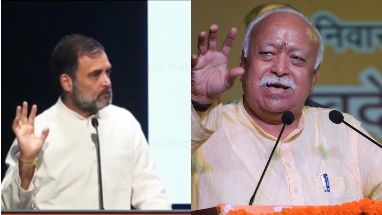 Rahul Gandhi and Mohan Bhagwat