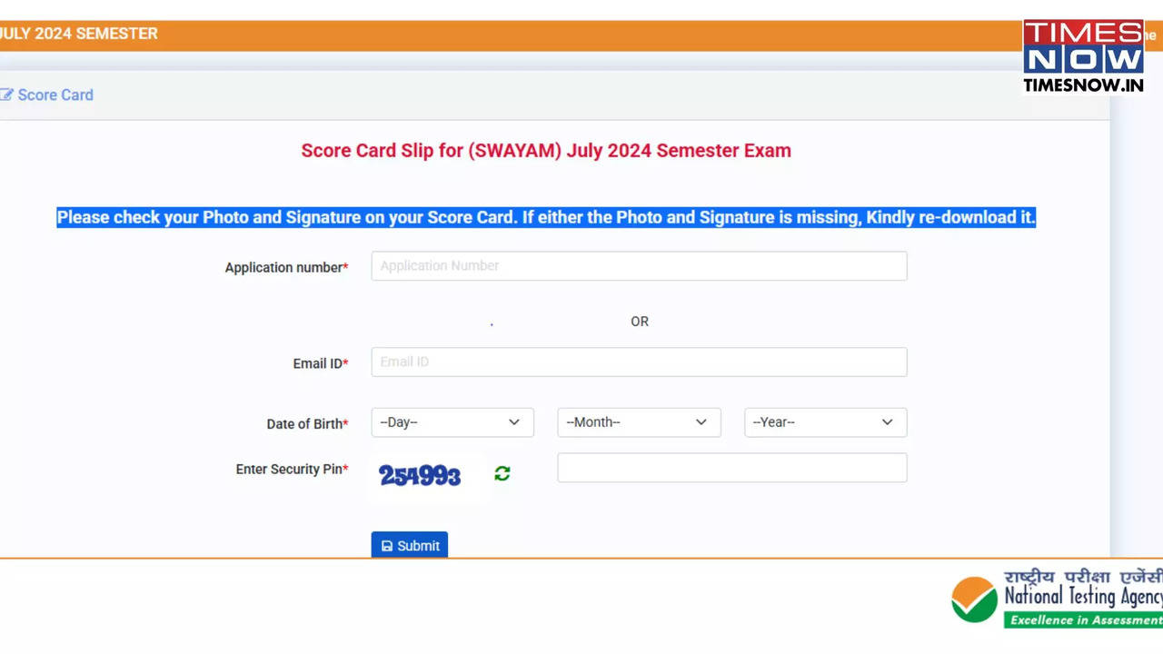 SWAYAM July 2024 Exam Result Out at exams.nta.ac.in/swayam/, Direct Link Here