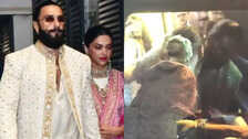 Before leaving the family wedding, Deepika Padukone gives a sweet kiss to Ranveer, fans go crazy, watch viral video