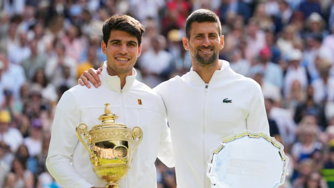 Novak Djokovic vs Carlos Alcaraz AP