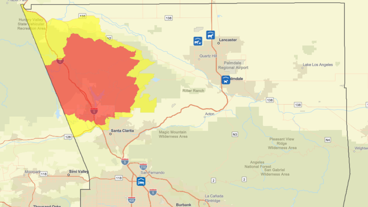 Hughes fire evacuation map