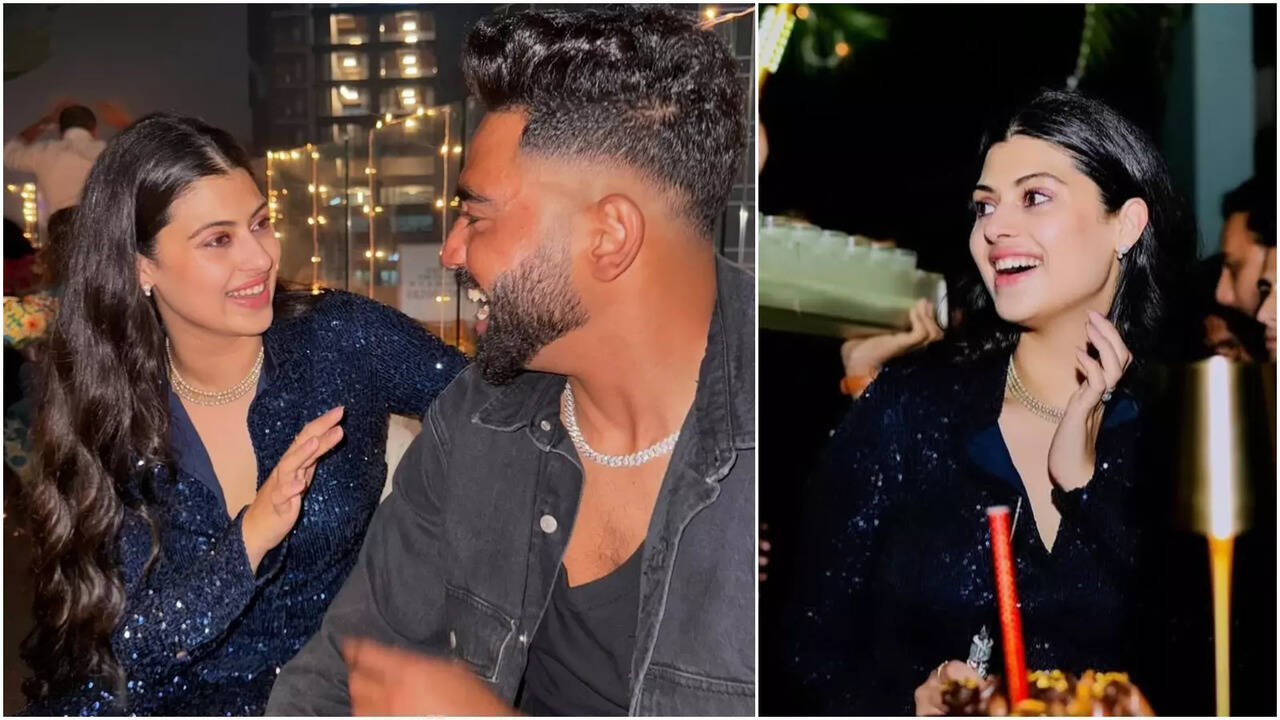 Asha Bhosle's granddaughter Zanai Bhosle pic with Indian cricketer Mohammed Siraj