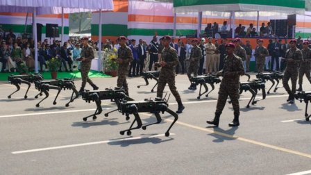 Watch MULE, Indian Army Robotic Dog, Taking Walk at Kolkata Republic Day Parade | Times Now