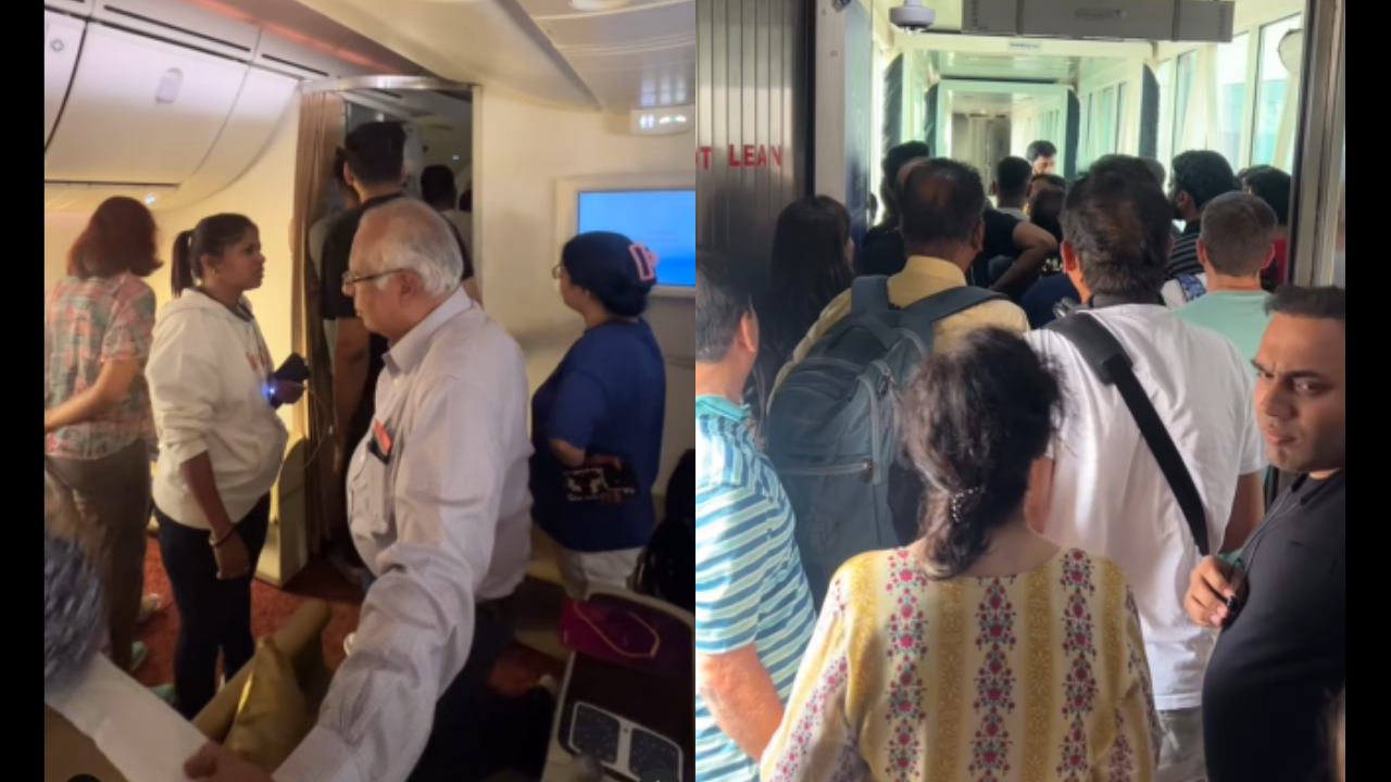 Air India’s Mumbai-Dubai Flight Delays By 5 Hours; Passengers Lose Cool Amid Non-Working Air Condition Watch Viral Video | Times Now