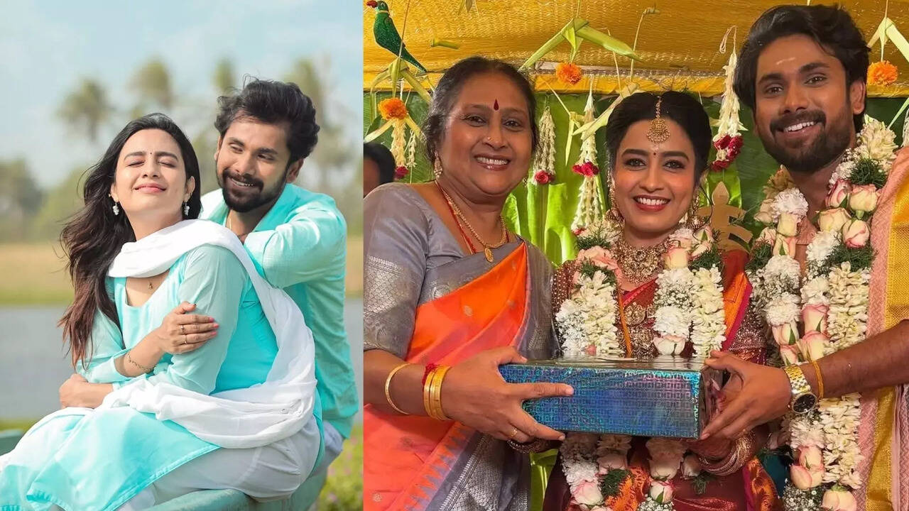  Sangeetha Sai : சன் மியூசிக் சங்கீதா திருமணம்... சீரியல் நடிகரை கரம் பிடித்தார்! குவிந்த சின்னத்திரை பிரபலங்கள் 