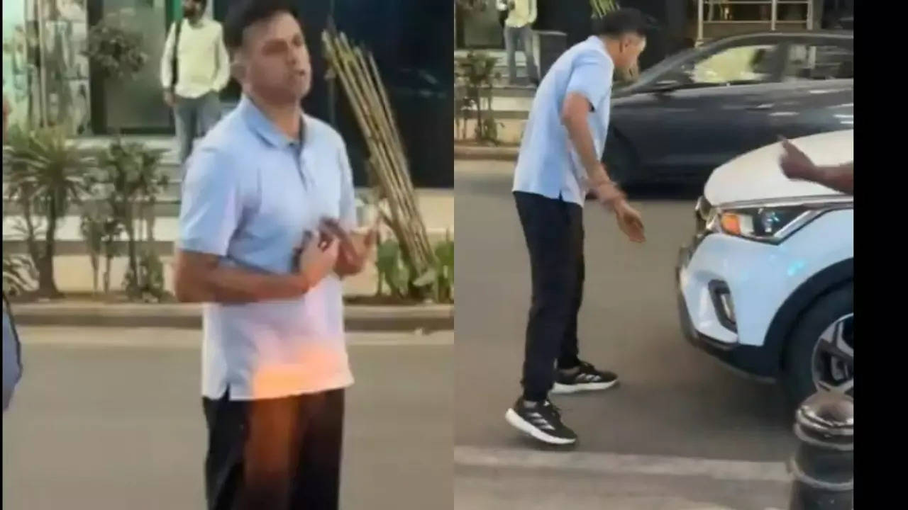 Rahul Dravid Spotted In Heated Chat With Auto-Driver After Reported Car Collision In Viral Video – Watch