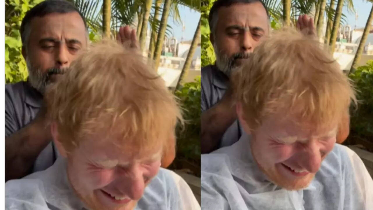viral video: ed sheeran gets head massage in chennai; netizen says, 'don’t stop until we get kohinoor'