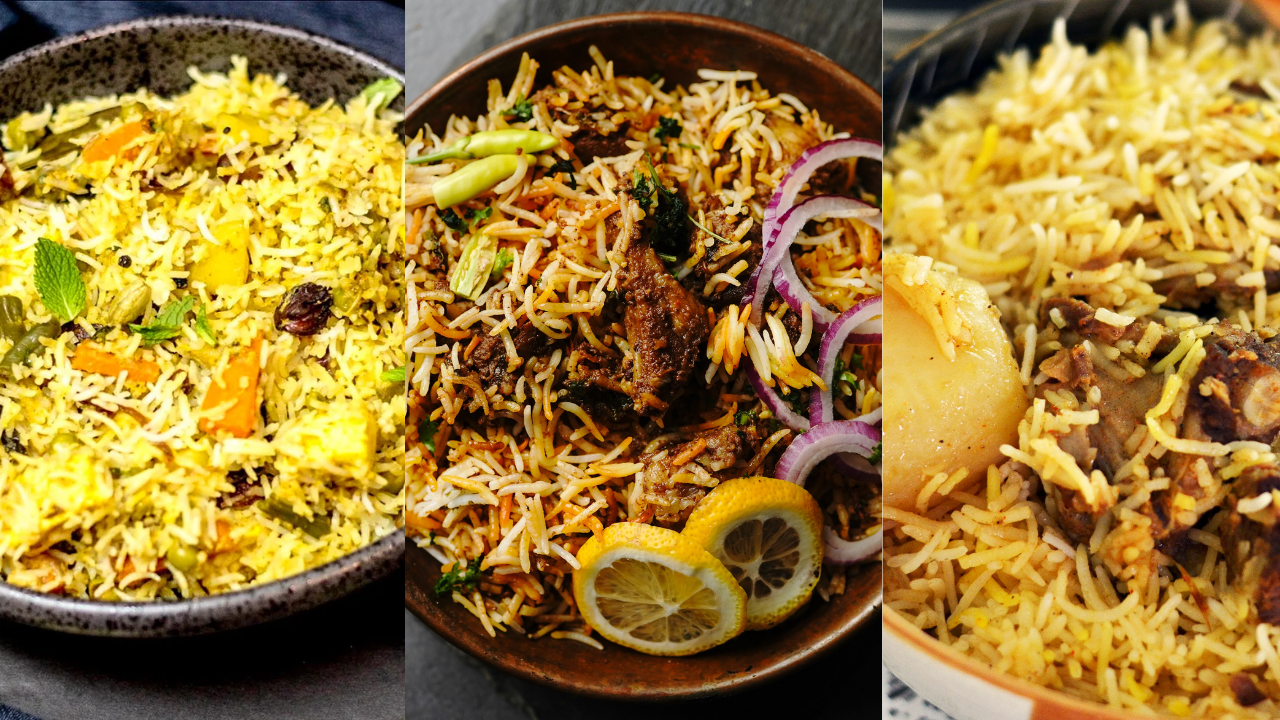 Hyderabadi Vs Lucknowi Vs Kolkata Biryani