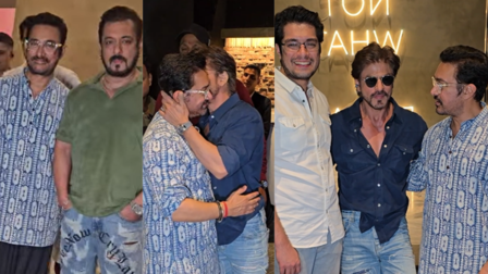 Shah Rukh Khan Hugs Aamir Khan, Gives Peck On His Cheek At Loveyapa  Screening; Salman Khan Completes Khan Trio | Times Now