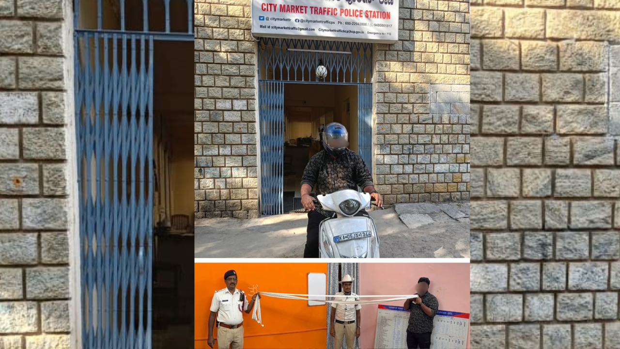 bengaluru man clears rs 1.6 lakh in traffic fines. the payment receipt was jaw dropping 20 metres long!