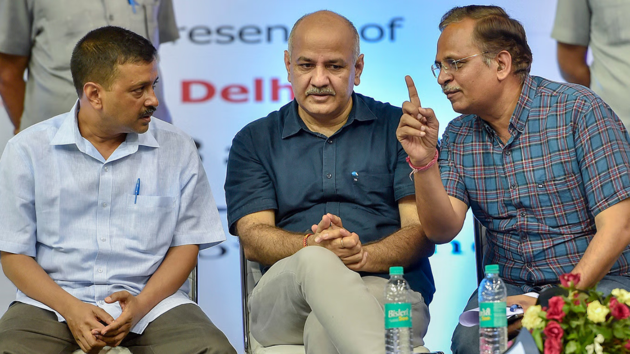 delhi assembly polls 2025: arvind kejriwal, manish sisodia, satyendar jain -three jailed aap stalwarts defeated