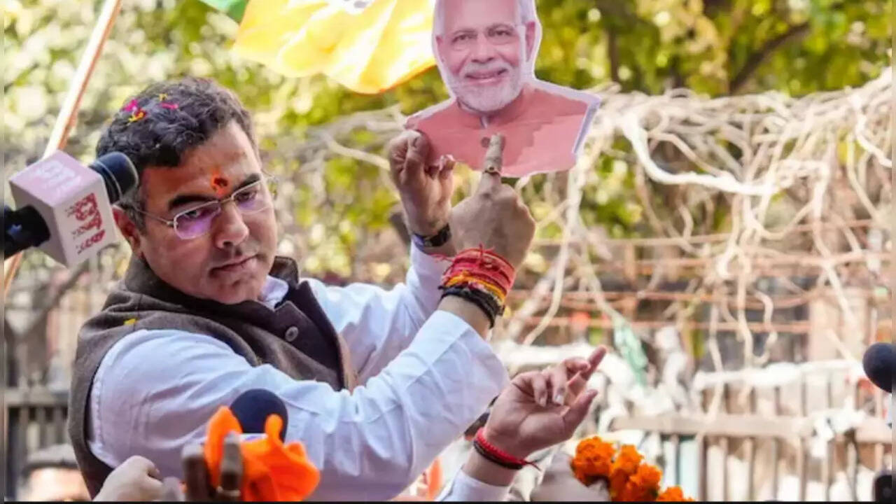 delhi assembly elections: bjp's parvesh verma dedicates delhi win to late father, pledges to fulfil his 'unfinished works'