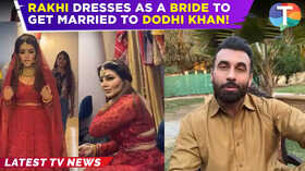 Rakhi Sawant dons a red bridal lehenga is all set to marry Pakistani actor Dodhi Khan Rakhi Sawant dons a red bridal lehenga is all set to marry Pakistani actor Dodhi Khan