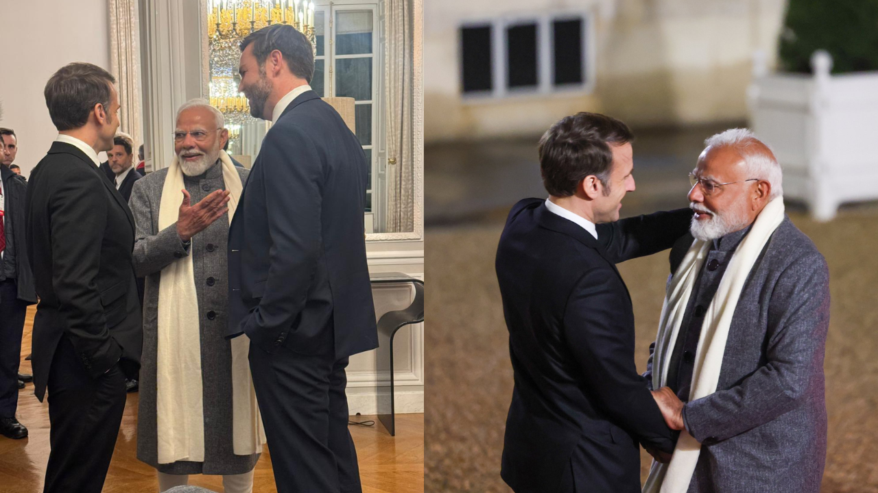 PM Modi Meets 'Friend' French President Macron, US VP Vance in Paris; AI Summit and Bilateral Talks Next