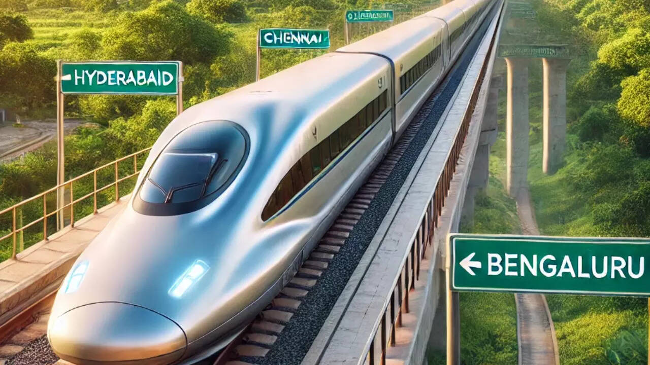 hyderabad to chennai, bengaluru in just over 2 hours by high-speed rail; travel time cut by 10 hours