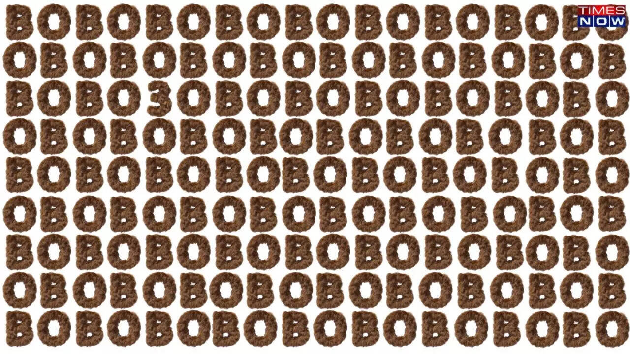 Optical confusion challenge: In a packet of letters, find the lone number 3