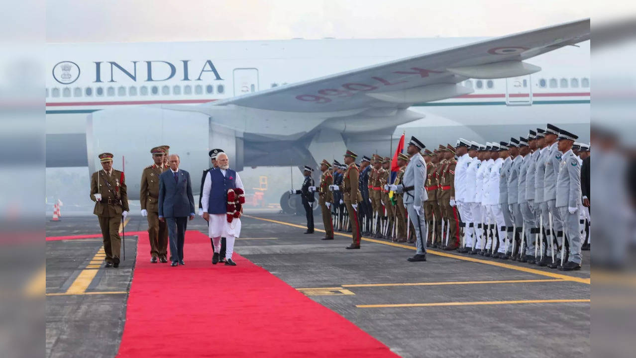 PM Modi Gets Warm Welcome As He Arrives In Mauritius For 2-Day State Visit