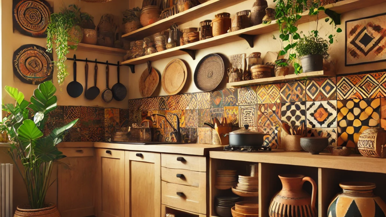 Ideas de decoración afrohemia para elevar tu pequeña cocina