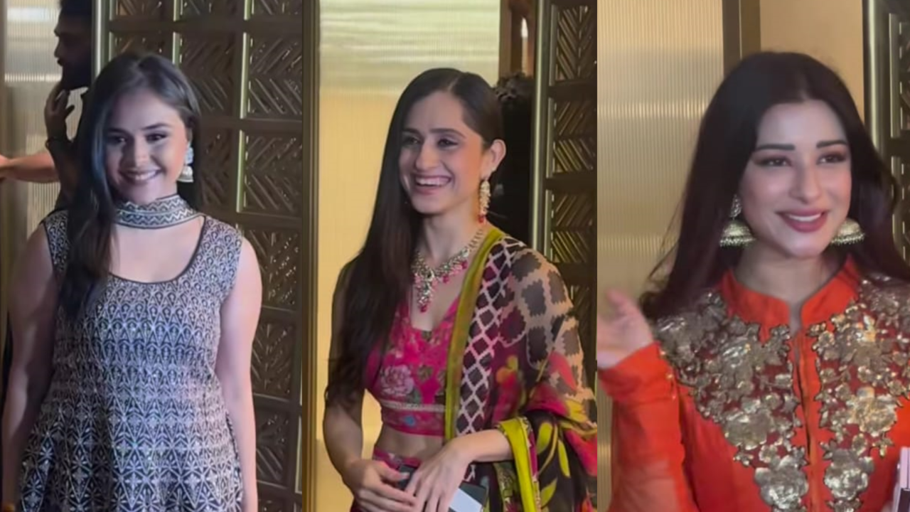 BB 18 Estrelas Muskan Bamne, Hunar Gandhi, Nyrraa Banerji e mais celebridades deslumbrando na festa de Iftaar de Sara-Arfeen Khan