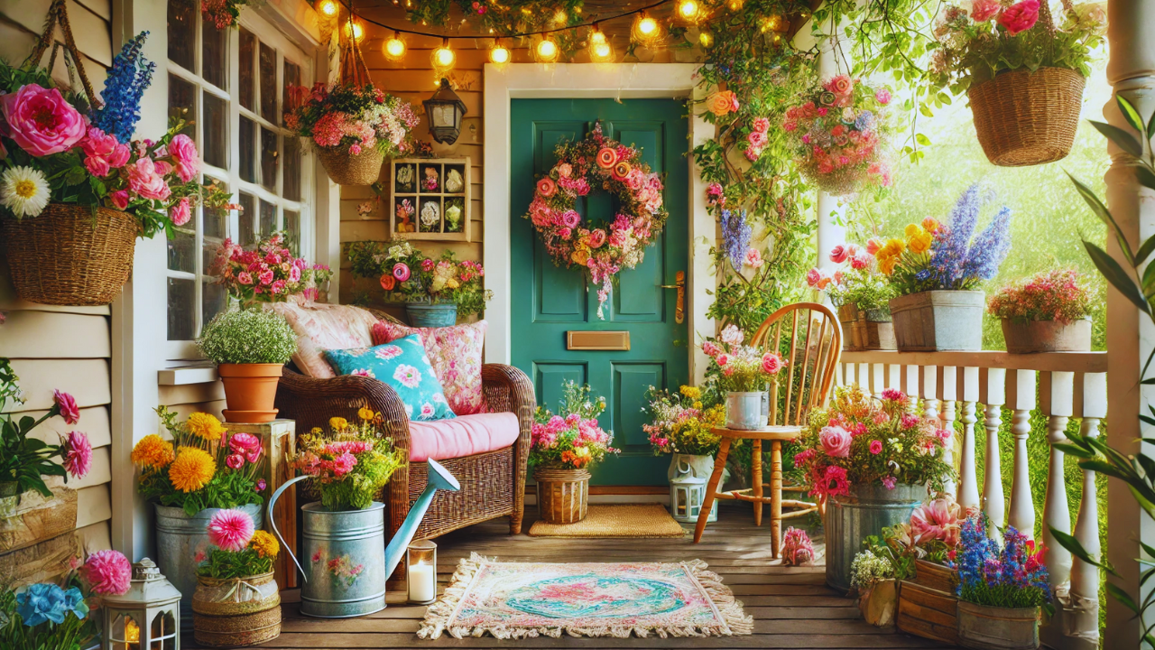 Hermosas ideas de decoración del porche para dar la bienvenida a la primavera Hermosas ideas de decoración del porche para dar la bienvenida a la primavera