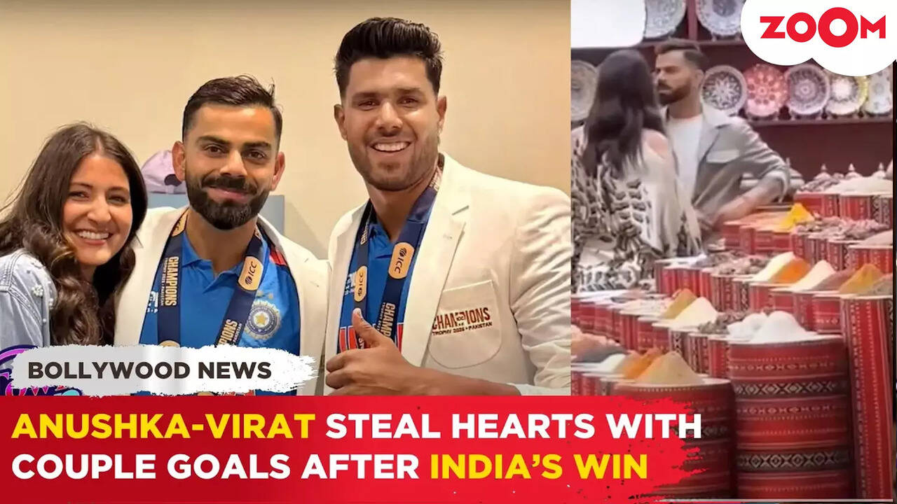 Anushka Sharma & Virat Kohli serve MAJOR couple goals in Dubai after India’s Champions Trophy win