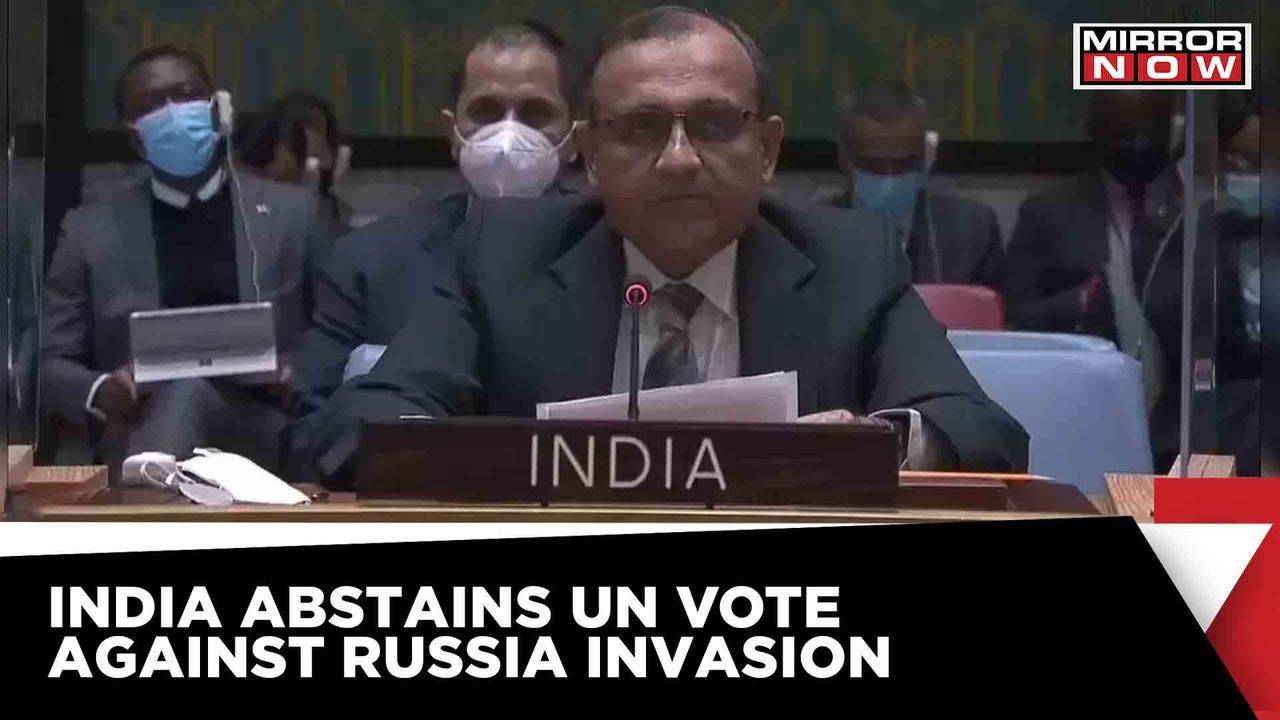 Russia Ukraine War India Abstains Un Vote On Russias Aggression Against Ukraine World 9259