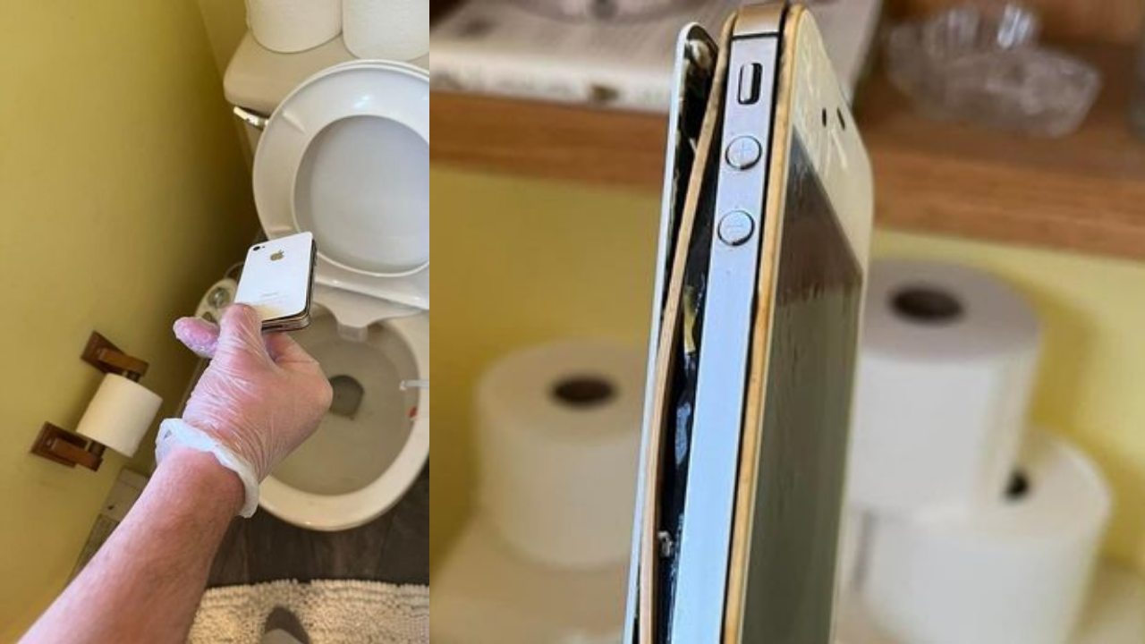 lost iphone found in toilet