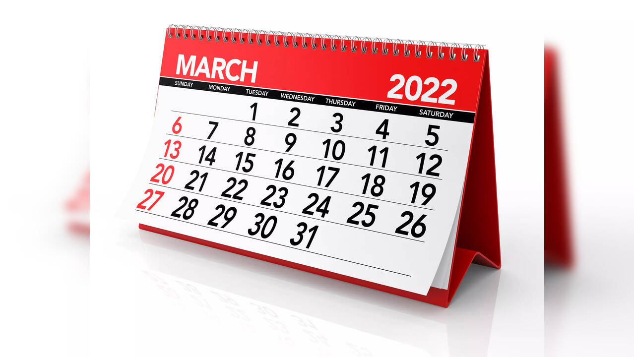March 2022 Holiday List - List of important national and international