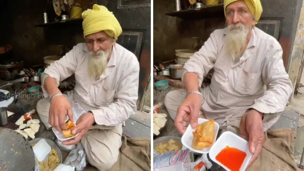 Amritsar vendor sells samosa for Rs. 2.50 in 2022. | Image courtesy: Instagram