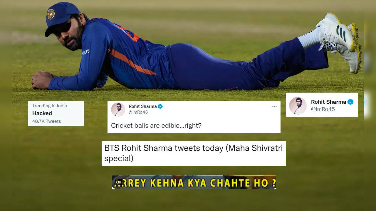 Rohit Sharmas Twitter account hacked? Netizens react as Indian captains cricket balls are edible tweet goes viral Cricket News, Times Now
