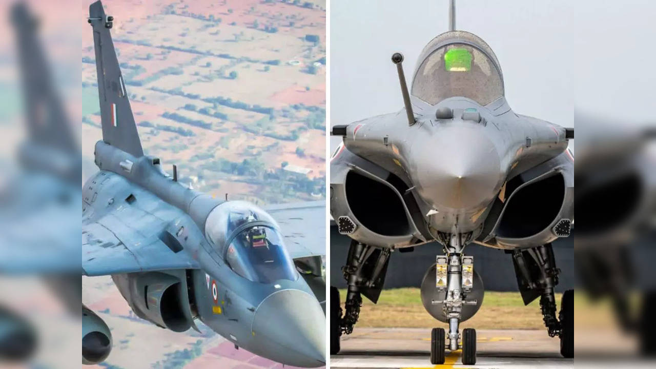 LCA Tejas and Rafale aircraft