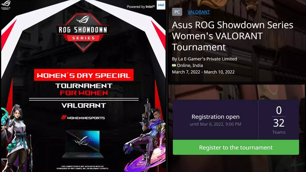 ASUS ROG to host an all-women ROG Showdown Online Tournament on Valorant Technology and Science News, Times Now