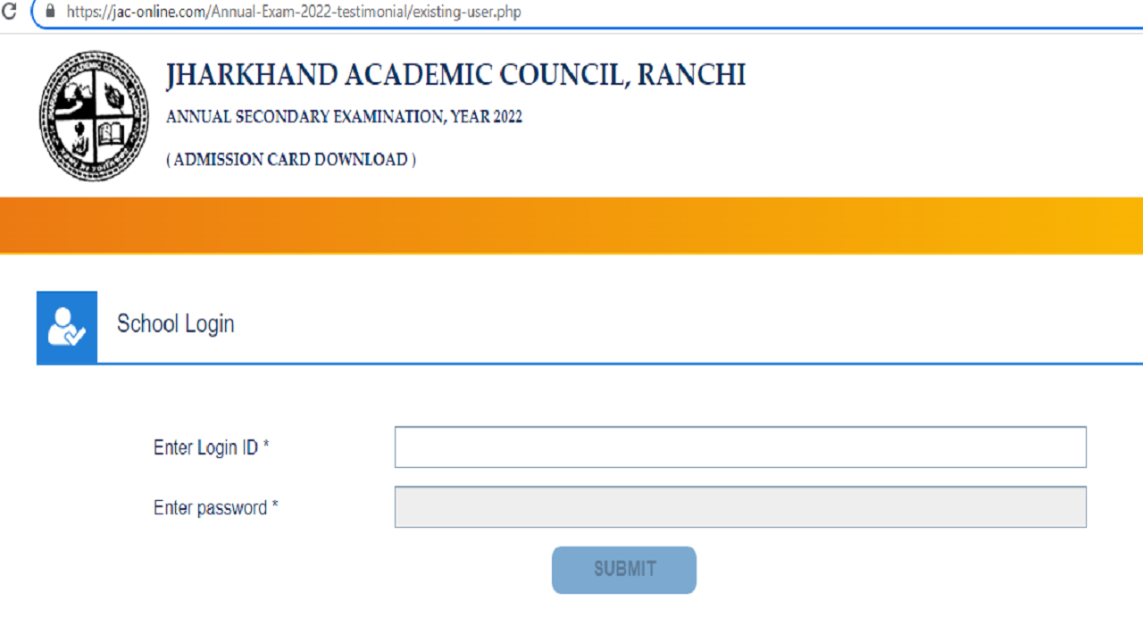 JAC 10TH ADMIT CARD