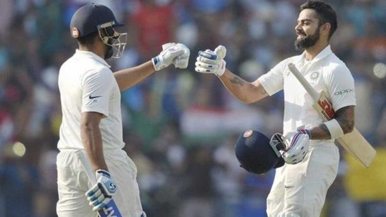 Virat Kohli Rohit Sharma TEst match PTI