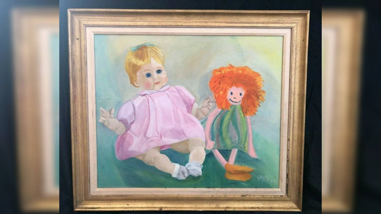 The allegedly cursed painting listed for £37. |Image courtesy: eBay