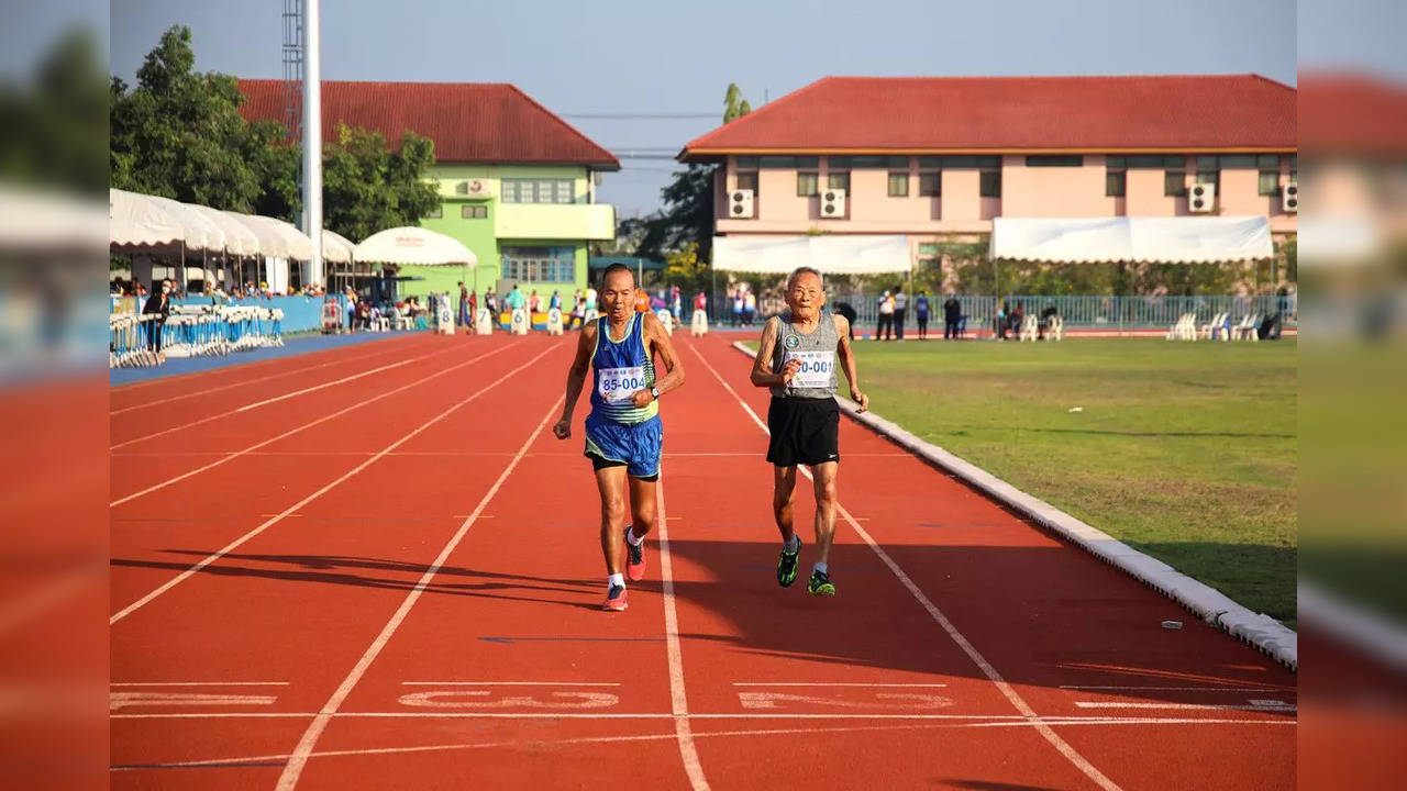 102-year-old sprinter Sawang Janpram. | Image courtesy: Reuters