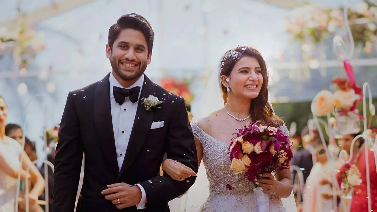 Samantha and Naga Chaitanya during their wedding