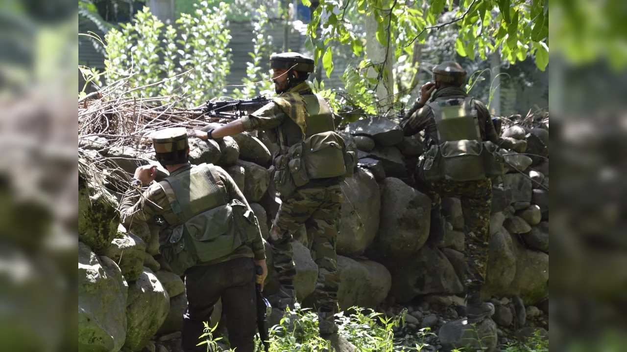 Security forces in Kashmir