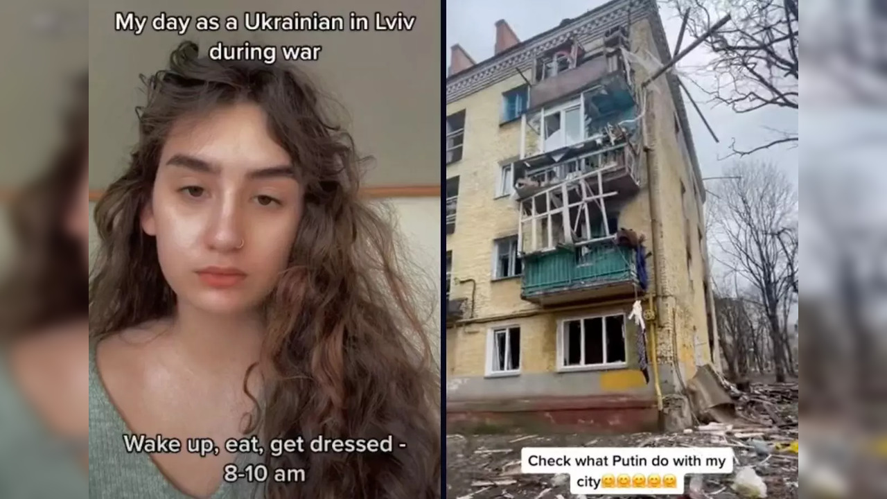 On the left: A day as a Ukrainian in Lviv; on the right: A typical day in a bomb shelter.​ | Image: Youtube