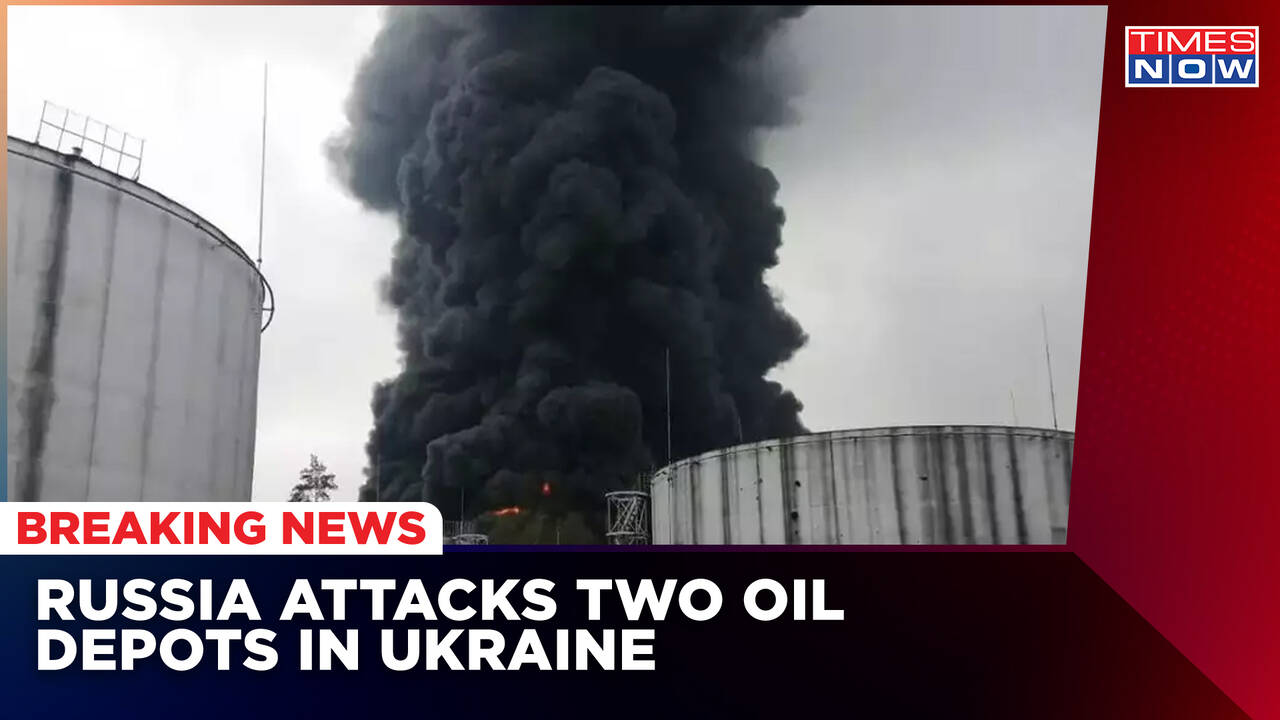 Massive Fire At Two Oil Depots As Russia Continues Air Strike Against