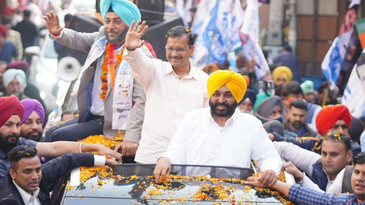 Arvind Kejriwal and Bhagwant Mann in Punjab