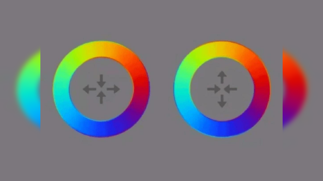 Optical illusion circles arrows