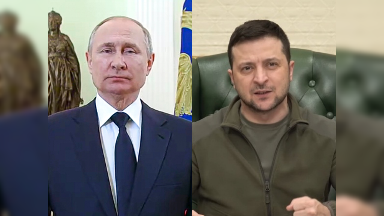 Vladimir Putin and Volodymyr Zelensky