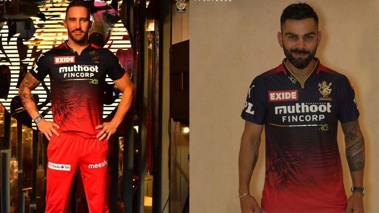 Faf Du Plessis Led Royal Challengers Bangalore Unveil Jersey For Ipl