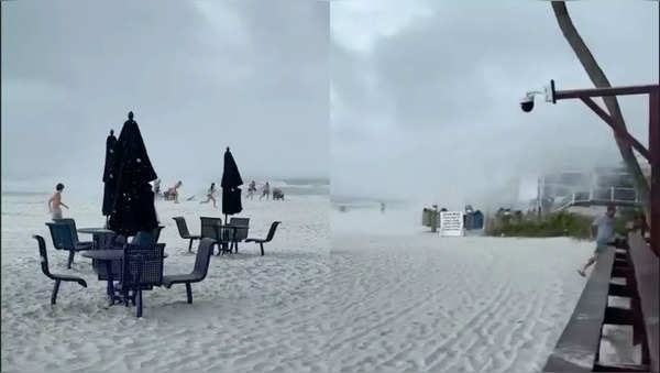 Viral Video: Beachgoers In Florida Run For Cover As Waterspout Becomes ...