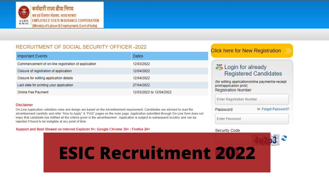 ESIC Recruitment